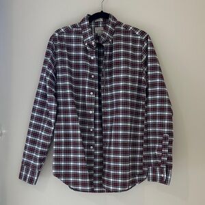 J. Crew Red & White Plaid Button Down Shirt - Men’s Size Small - Classic - NEW!